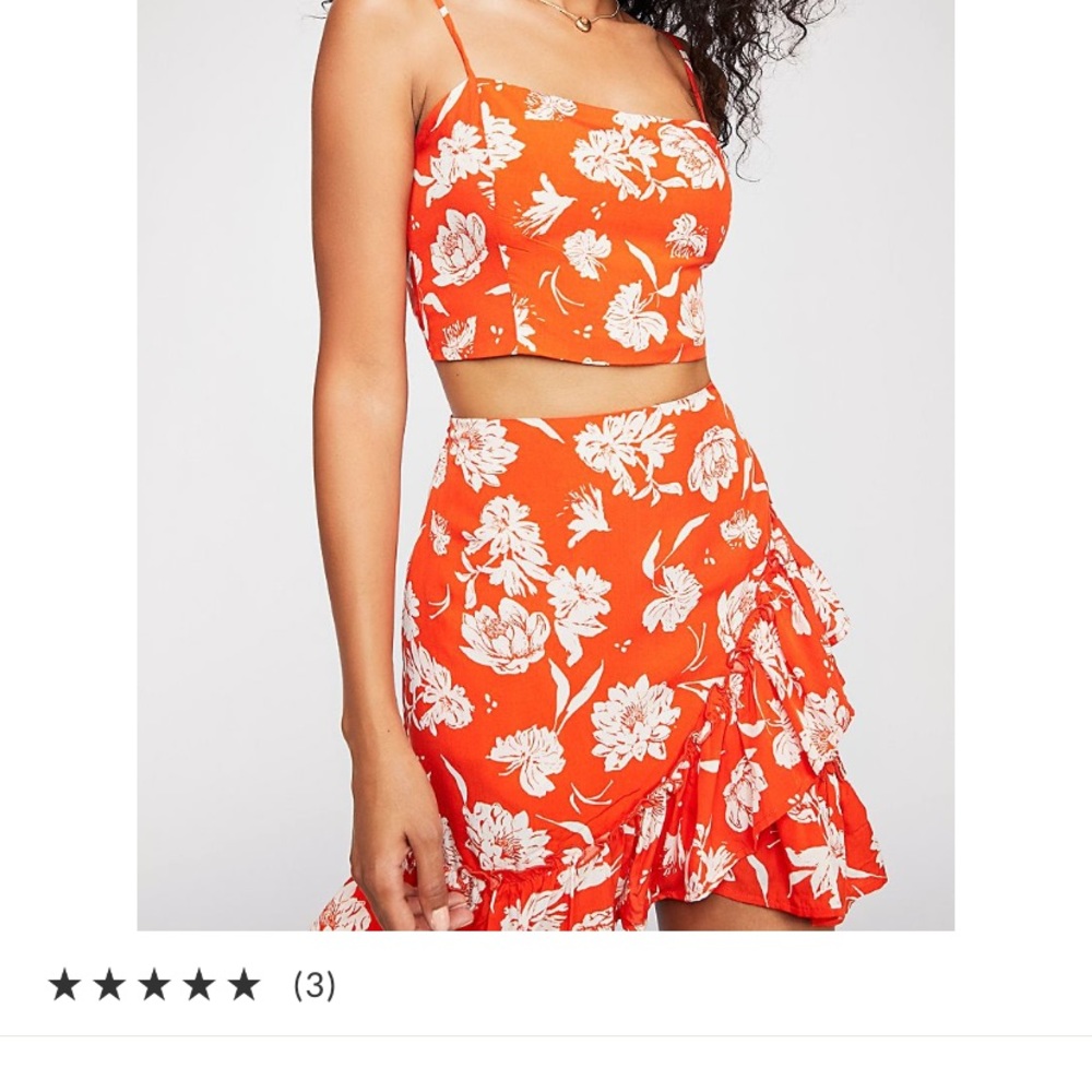 Free People floral mini skirt